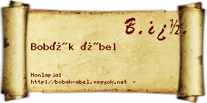 Bobák Ábel névjegykártya