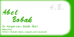 abel bobak business card