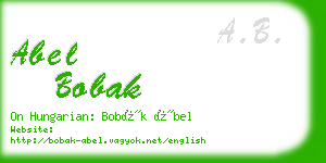 abel bobak business card